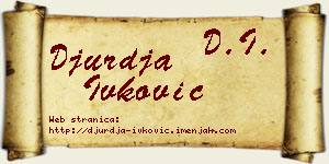 Đurđa Ivković vizit kartica